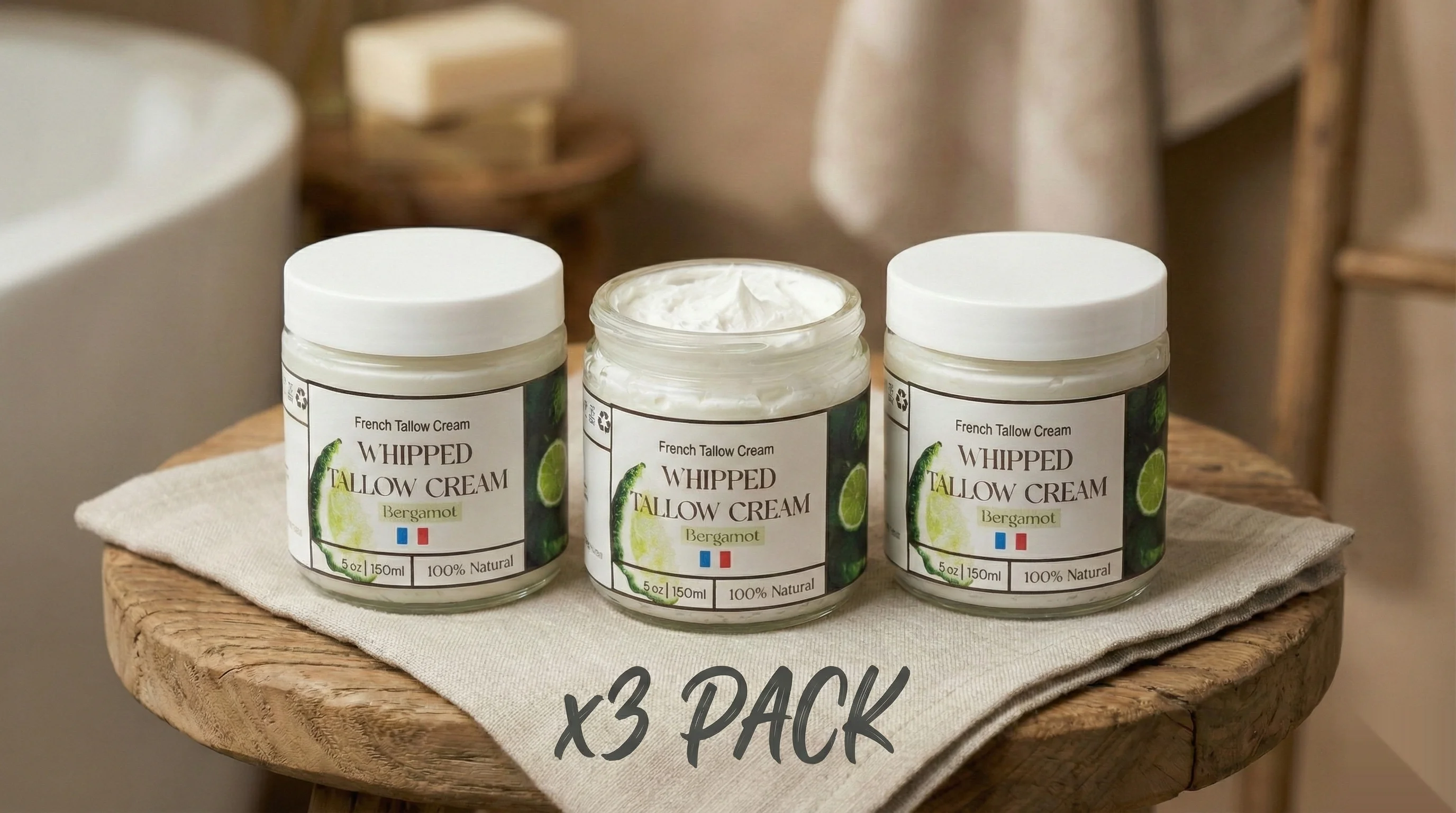 Bergamot whipped tallow balm